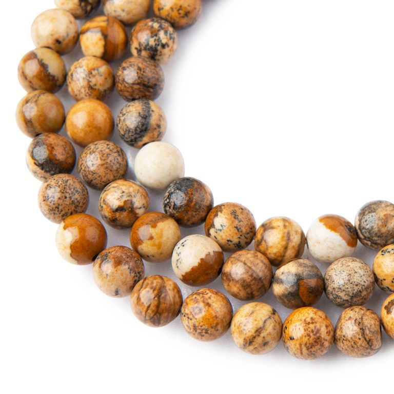 Minerálne koráliky Jaspis obrázkový 8mm