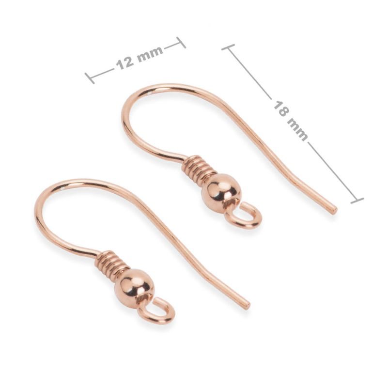 Tortițe deschise din argint pentru cercei 18x12mm placate cu aur roz de 18K nr.909