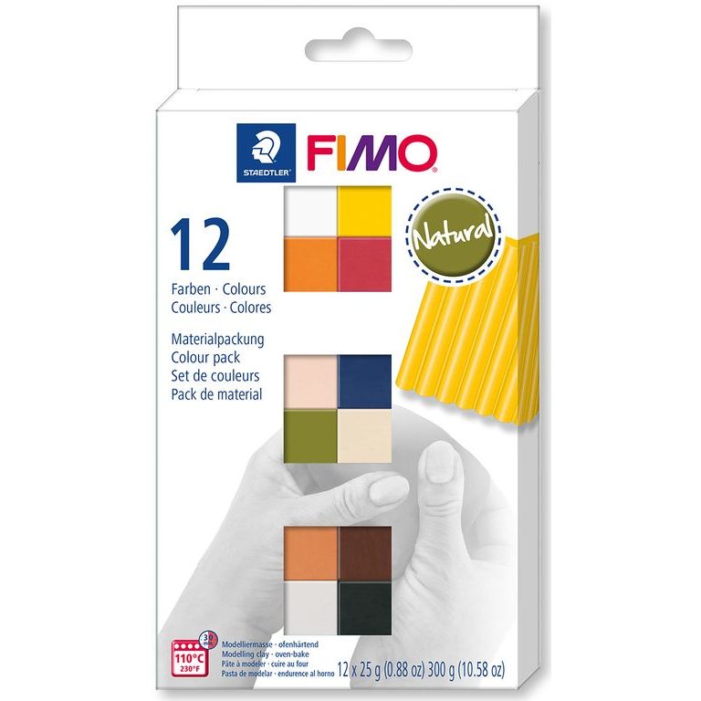 FIMO Soft set of 12 colours 25g Natural