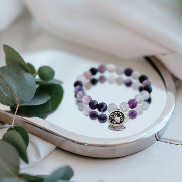 Manumi kreativní sada na výrobu náramku z minerálů se znamením zvěrokruhu Vodnář