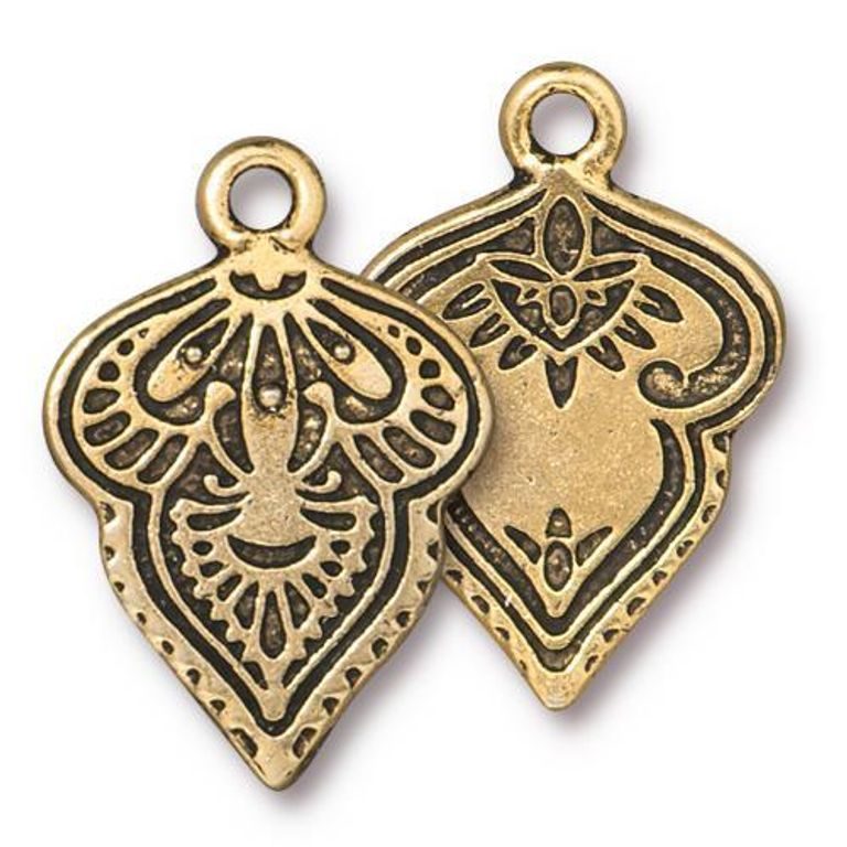 TierraCast pendant Mehndi antique gold