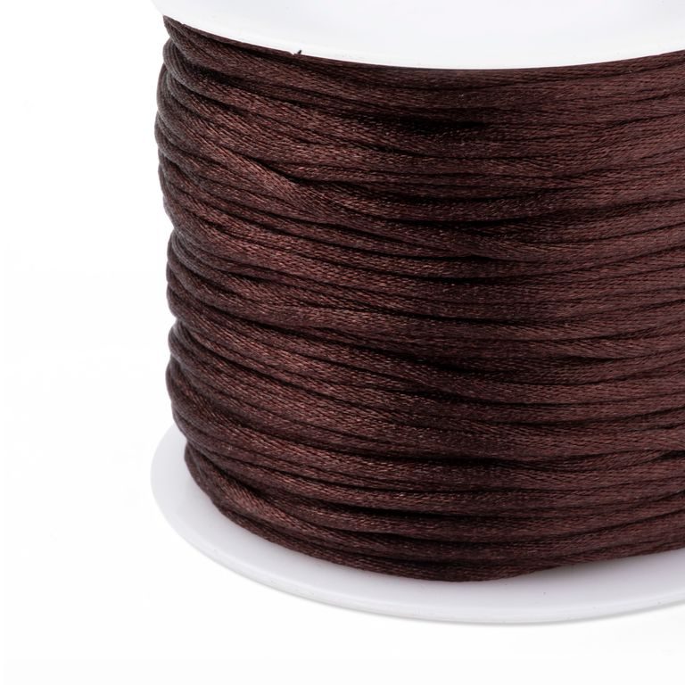 Șnur satinat din nailon 1,5mm/2m Coconut Brown