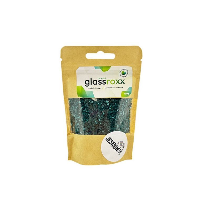Jesmonite skleněné kamínky GlassRoxx modré 150 g