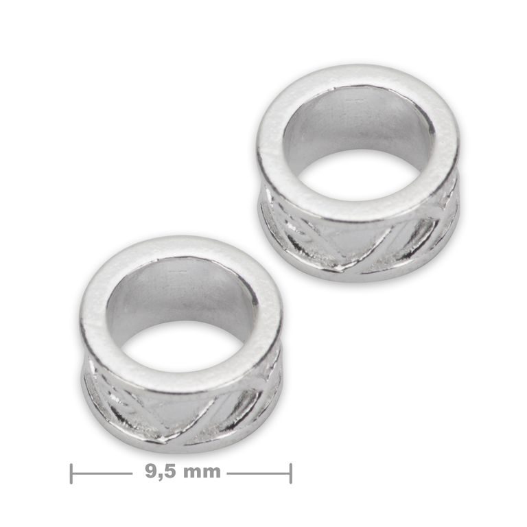 Sterling silver 925 spacer ring 9.5x7mm No.330