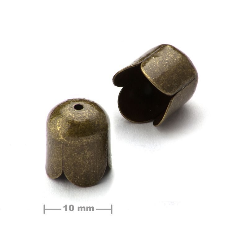 Kaplík tulipán 10mm staromosaz