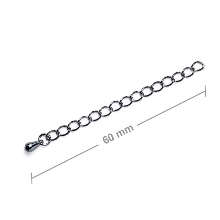 Extension chain 6cm anthracite