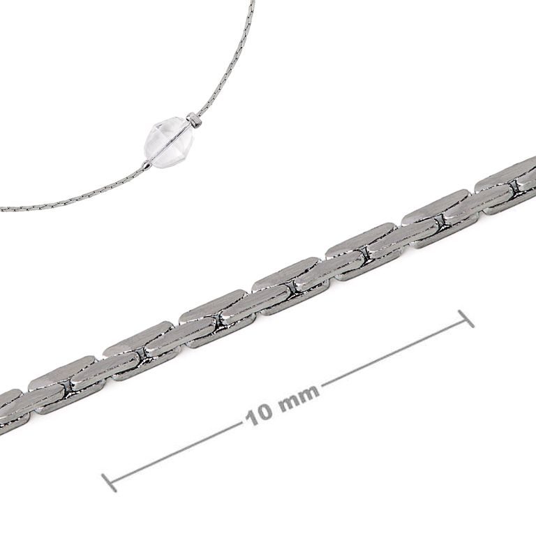 Unfinished snake chain for crimping platinum