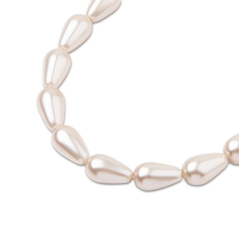 Preciosa perlă tip pară MAXIMA 10x6mm Pearl Effect White