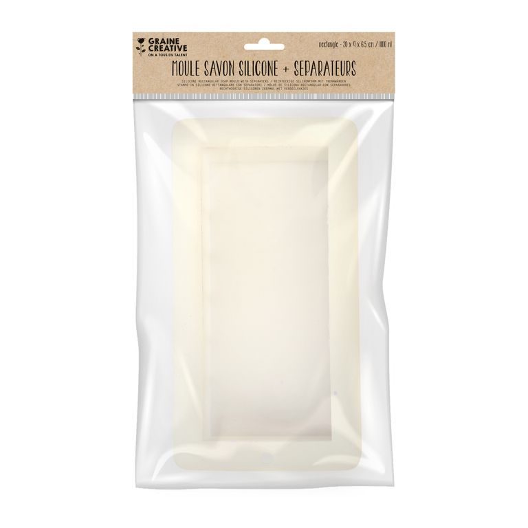 Silicone mould with separators for making soap