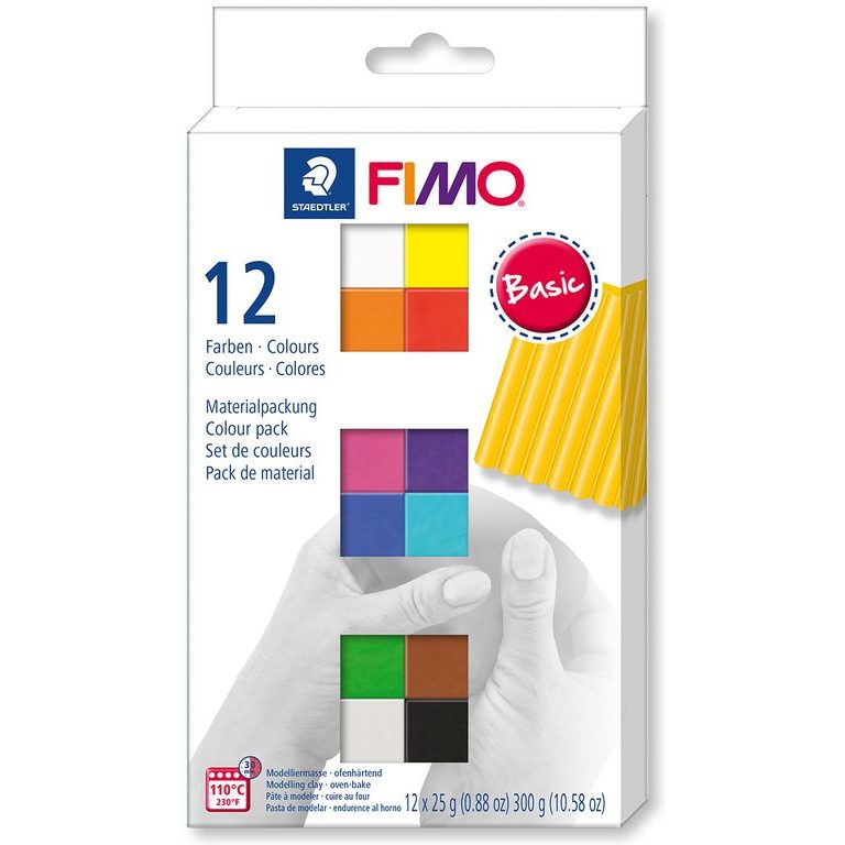 FIMO Soft set of 12 colours 25g Basic