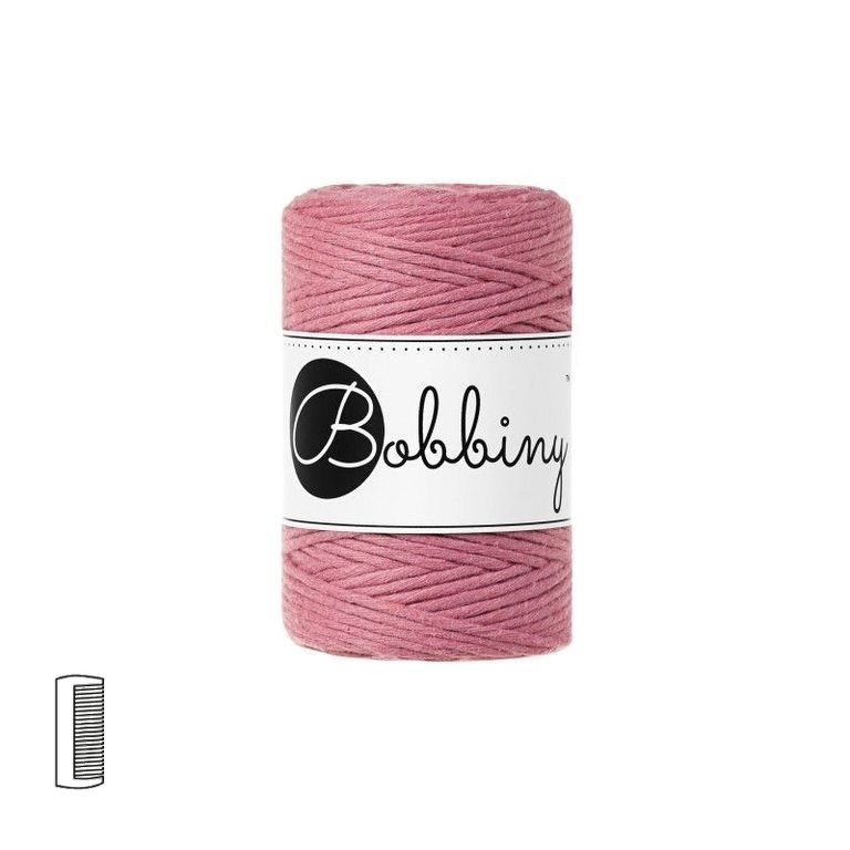 Bobbiny Fir textil Macramé Baby 1,5mm Blossom