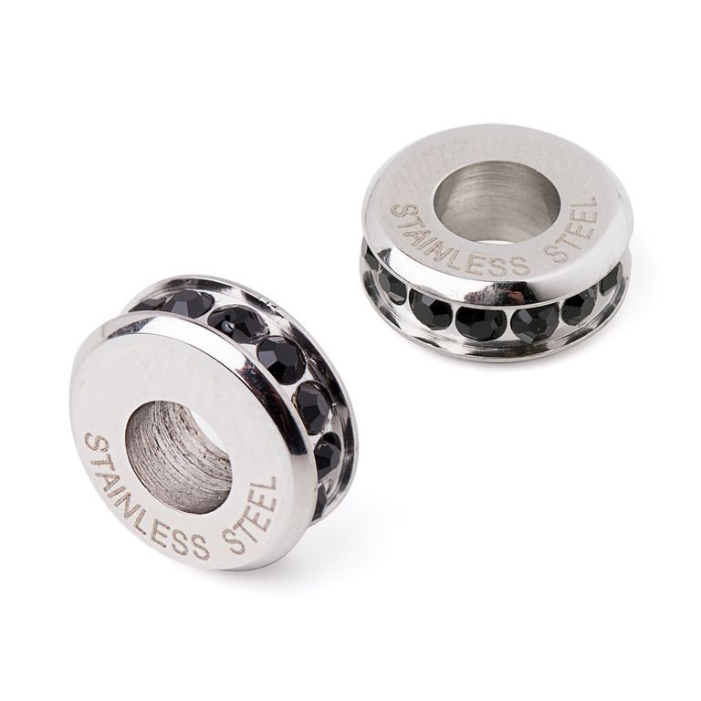 Stainless steel bead with large center hole No.65