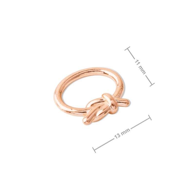 Silver connector knot 13x11mm rose gold plated No.1108