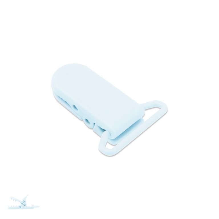 Plastic dummy clip 37x16x9mm Pastel Blue