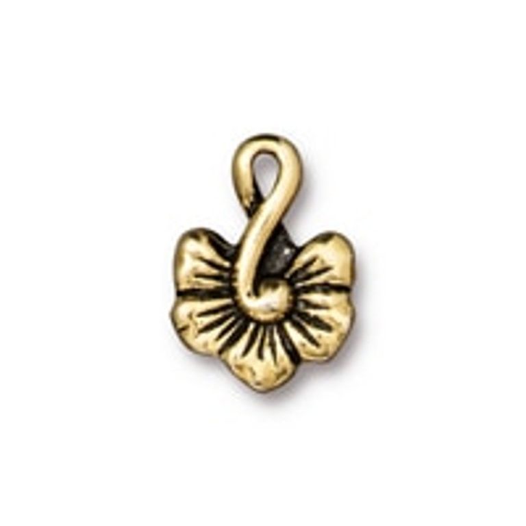 TierraCast pendant Large Blossom antique gold