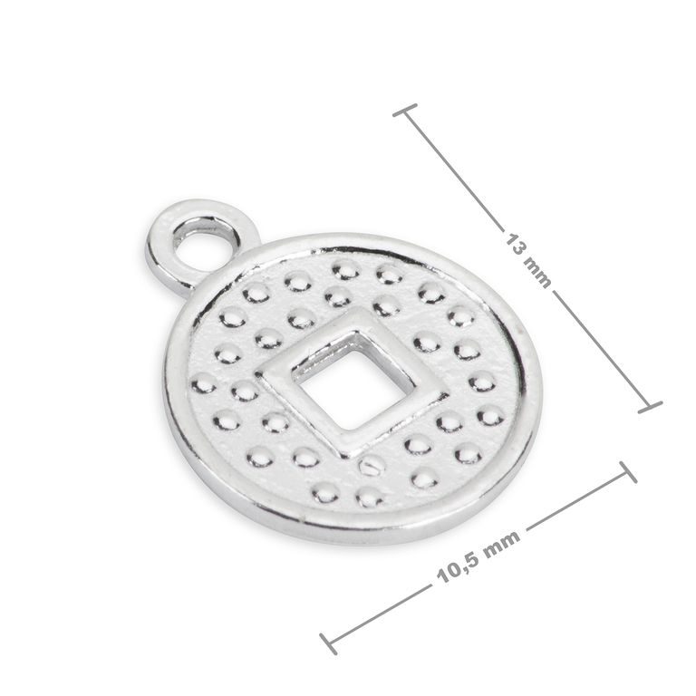 Sterling silver 925 pendant coin No.515