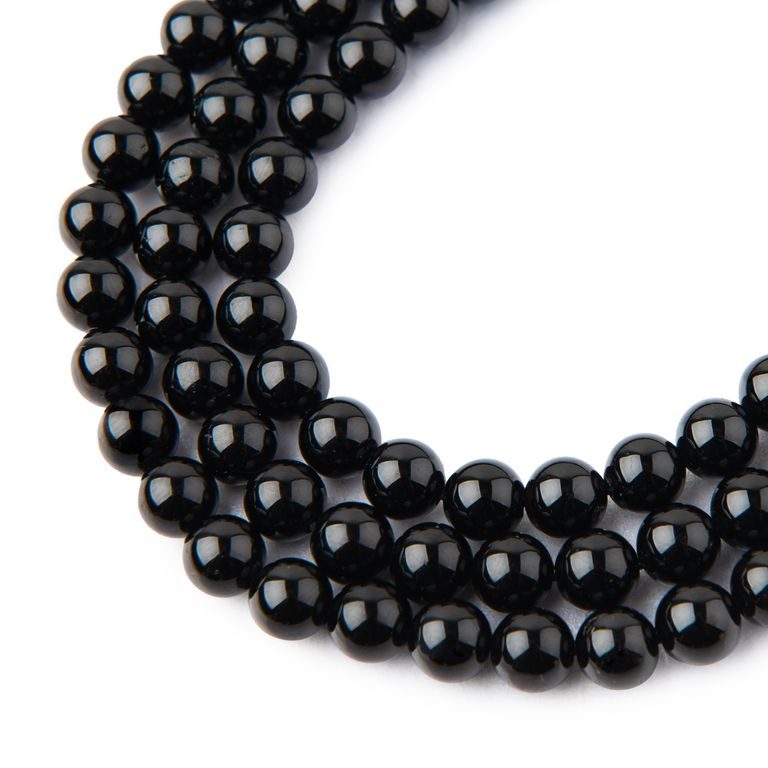 Black Tourmaline beads 6mm