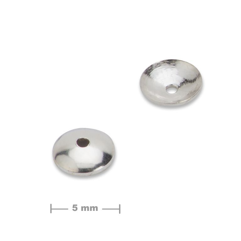 Sterling silver 925 bead cap 5x1mm No.654