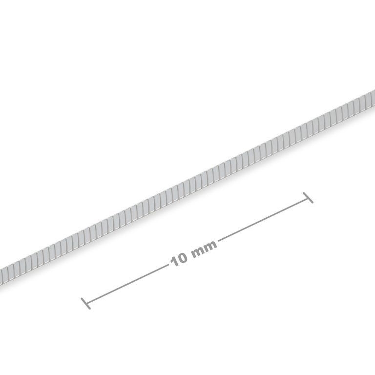 Strieborná retiazka v metráži snake 0,8mm č.423