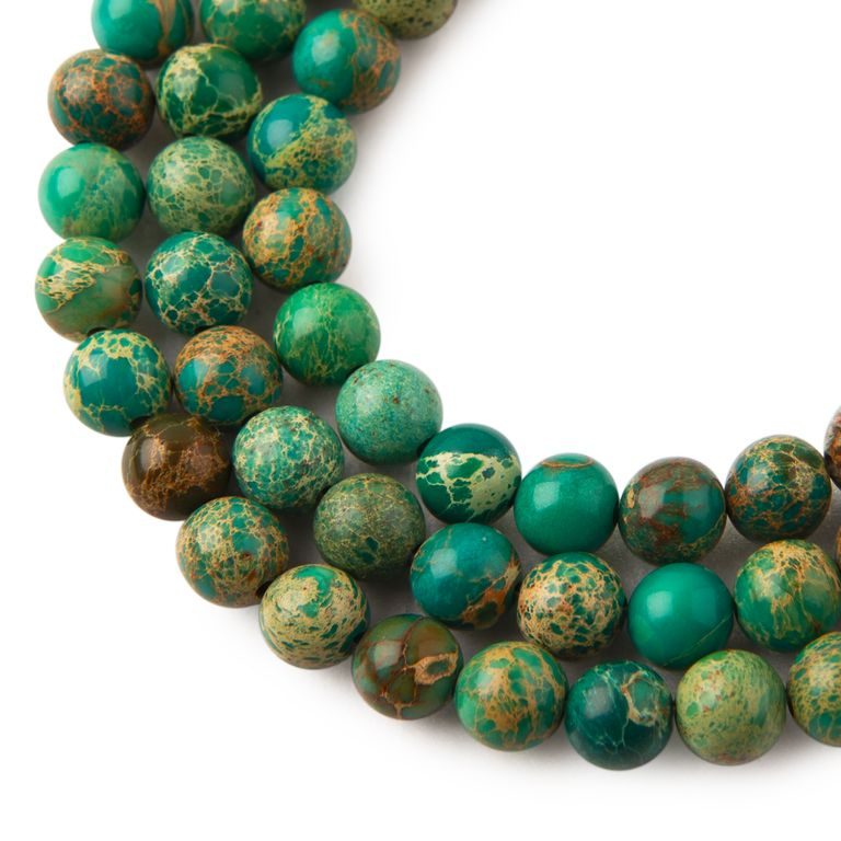 Amazonite Imperial Jasper beads 8mm