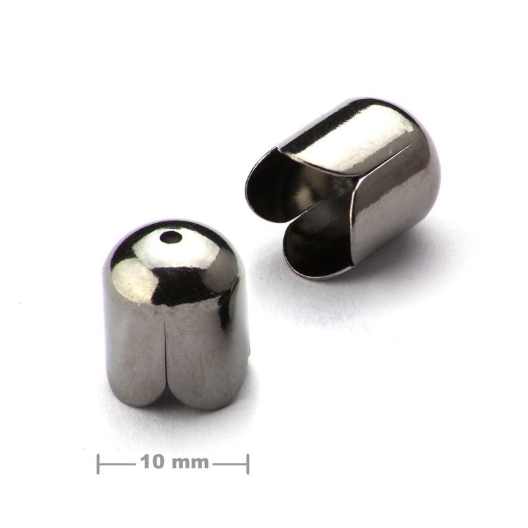 Tulip bead cap 10mm anthracite