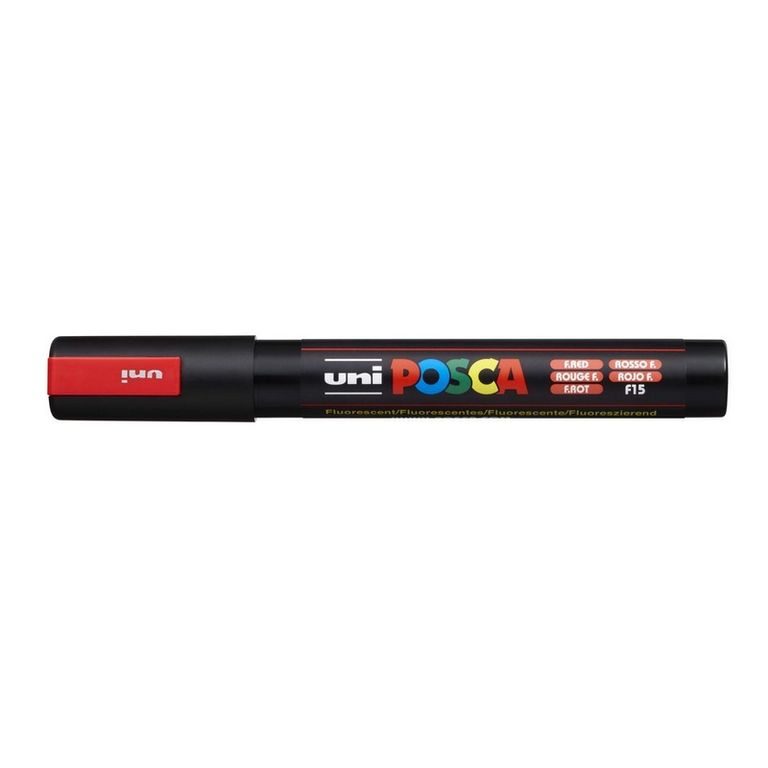 POSCA marker acrilic 5M roșu fluorescent