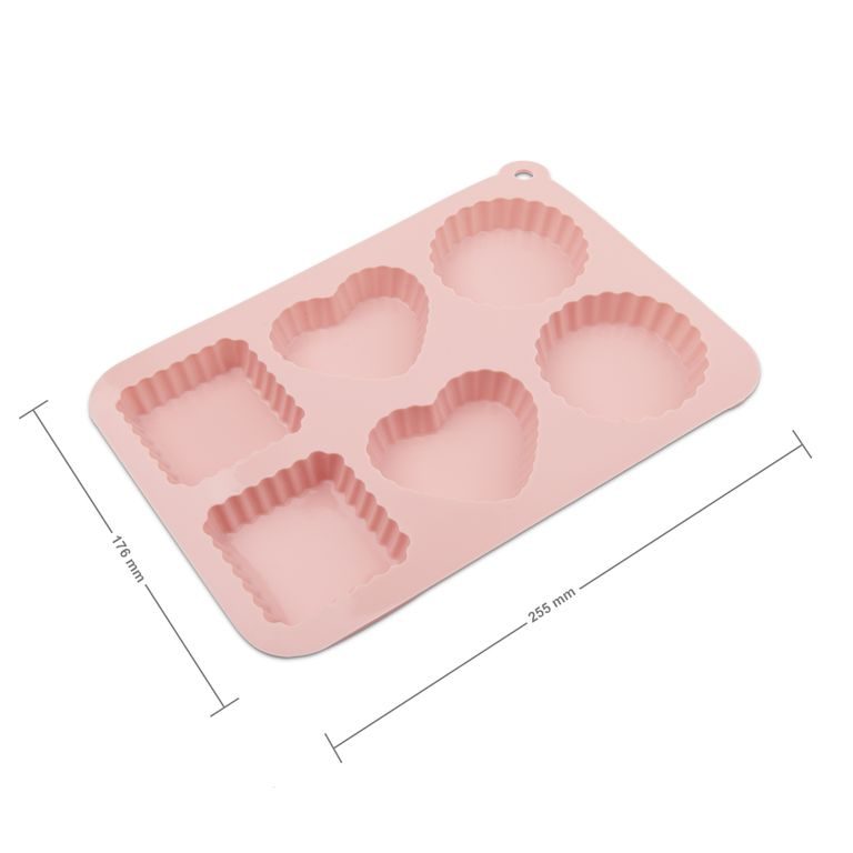 Set of 6 silicone moulds for casting creative clay mix of shapes