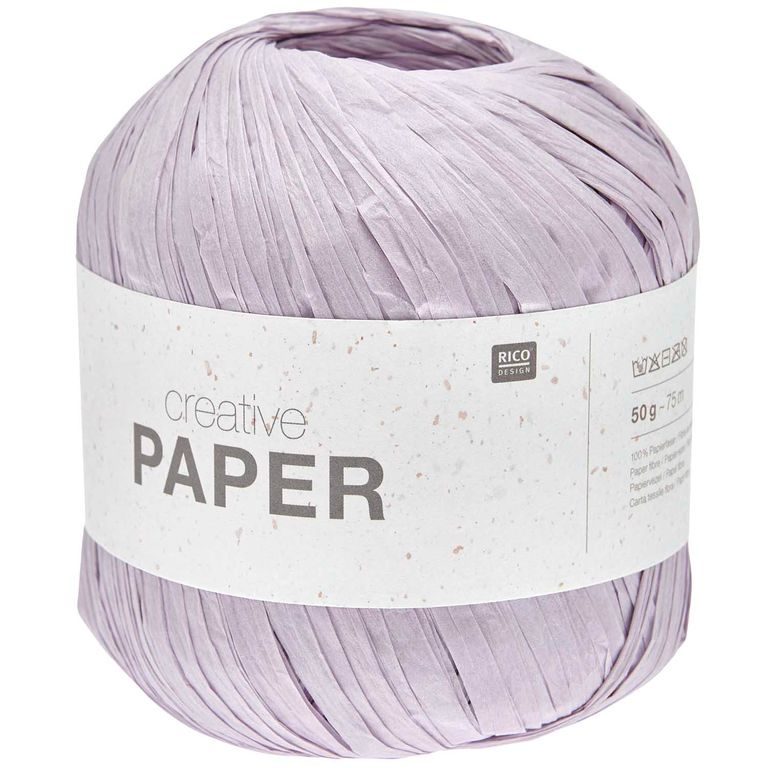 Rico design háčkovacia papierová priadza Creative paper odtieň 005 fialová
