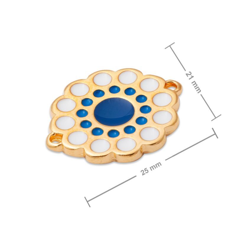 Manumi connector flower 25x21mm gold-plated