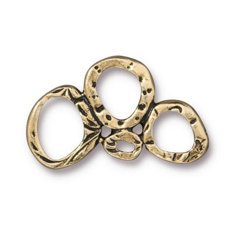 TierraCast connector Intermix 3 Rings antique gold