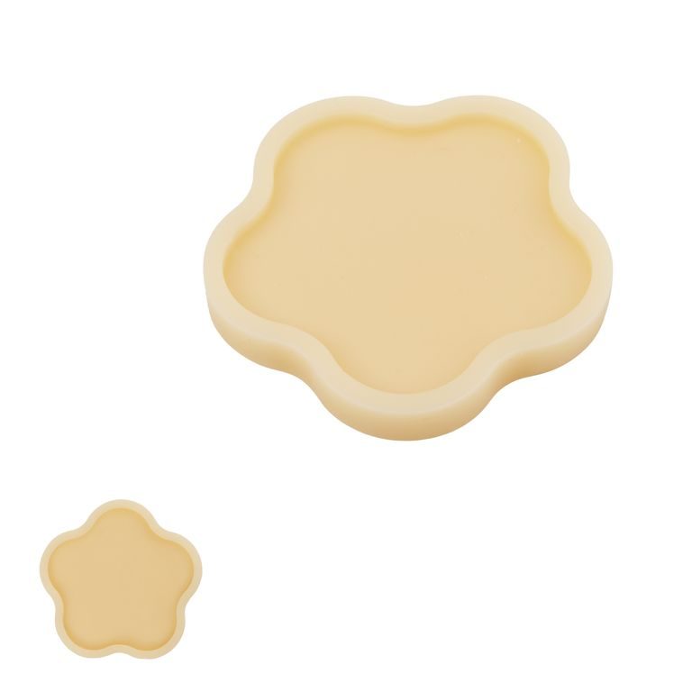 Manumi silikonová forma na odlévání kreativní hmoty 115 x 108 x 17 mm podložka ve tvaru květiny