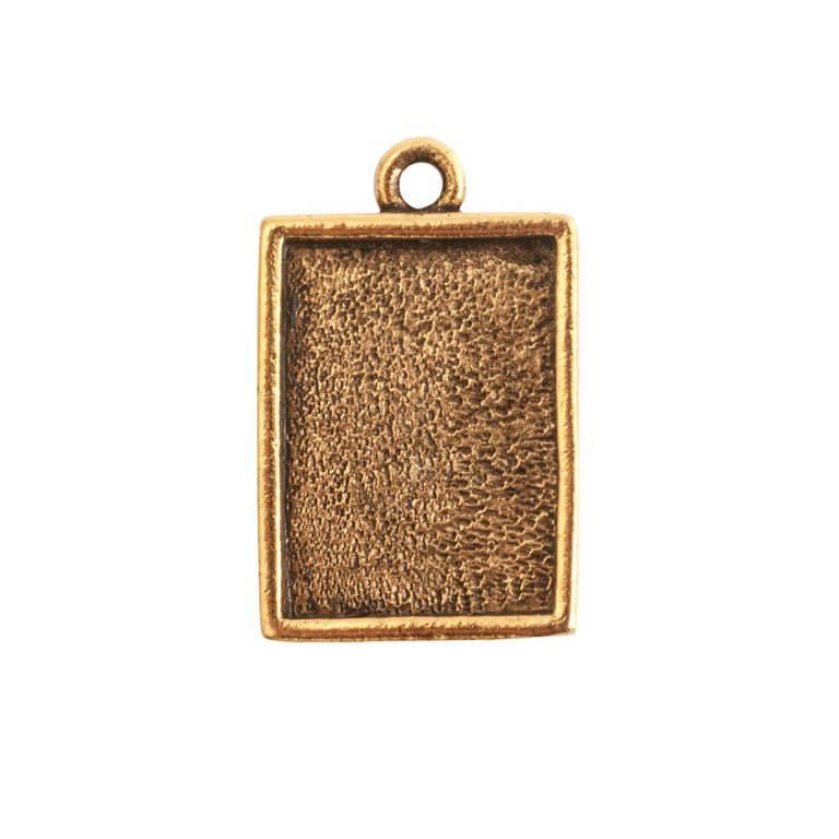 Nunn Design pendant with a setting rectangle 19x12xmm gold-plated