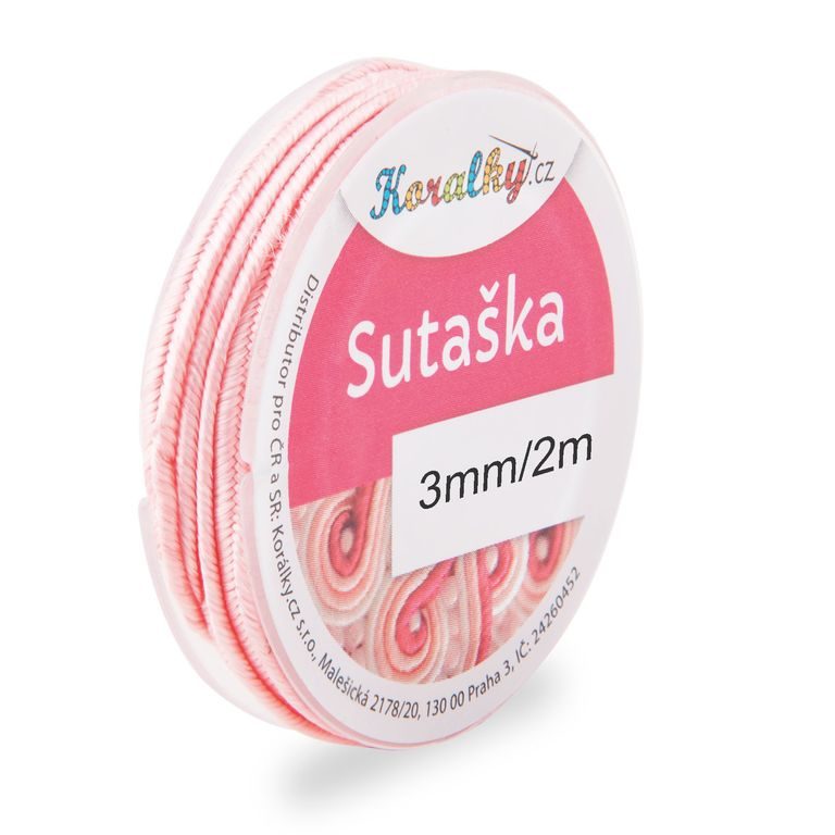 Soutache cord 3mm/2m pink