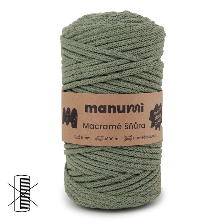 Manumi Macramé cord 5mm sage