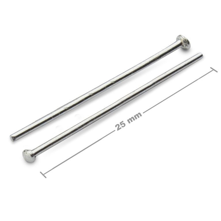 Headpins 25mm platinum