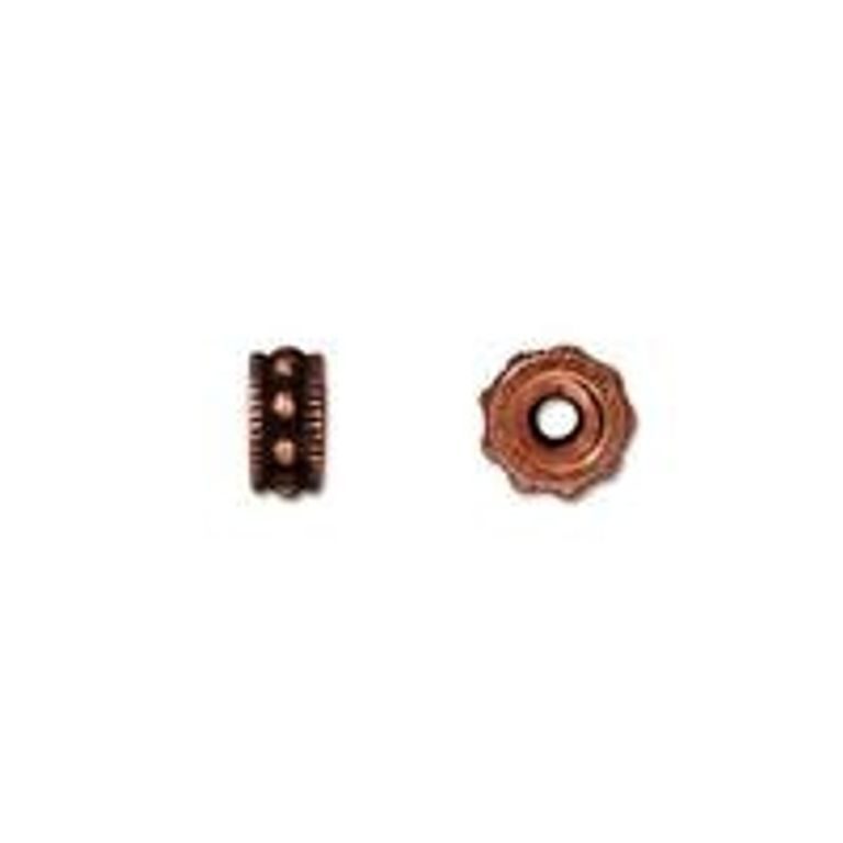 TierraCast decorative spacer Rococo 6mm antique copper