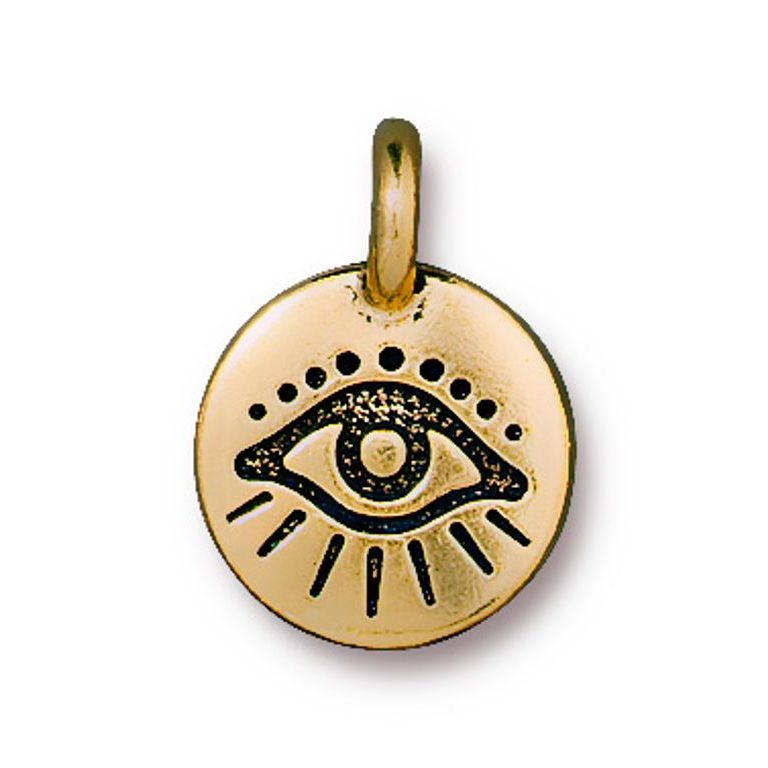 TierraCast přívěsek Evil Eye starozlatý