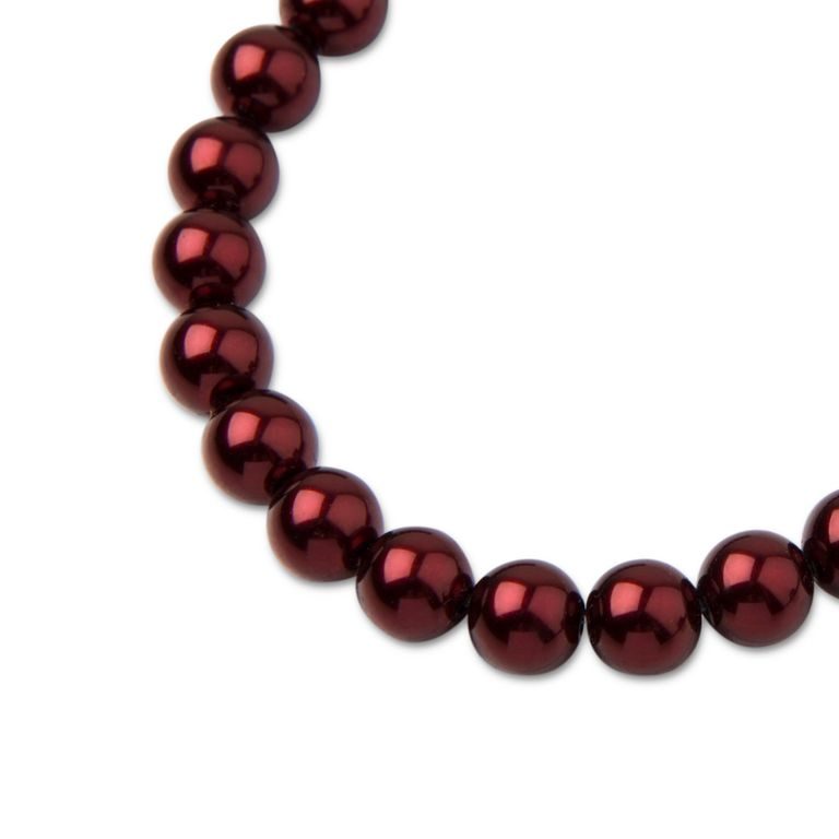 Preciosa Round pearl MAXIMA 8mm Pearl Effect Bordeaux