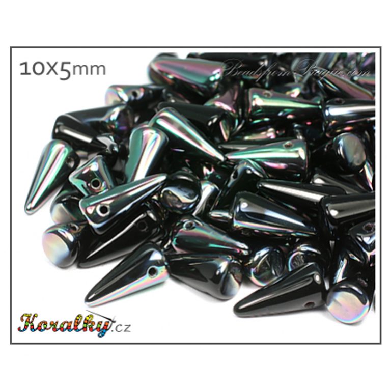 Czech glass spike beads 10x5mm (29121) No.76