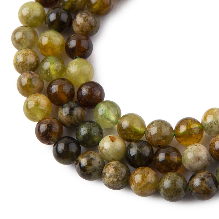 Green Garnet beads 8mm