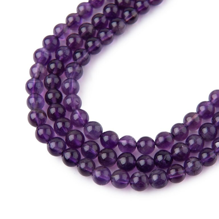 Amethyst AA beads 4mm