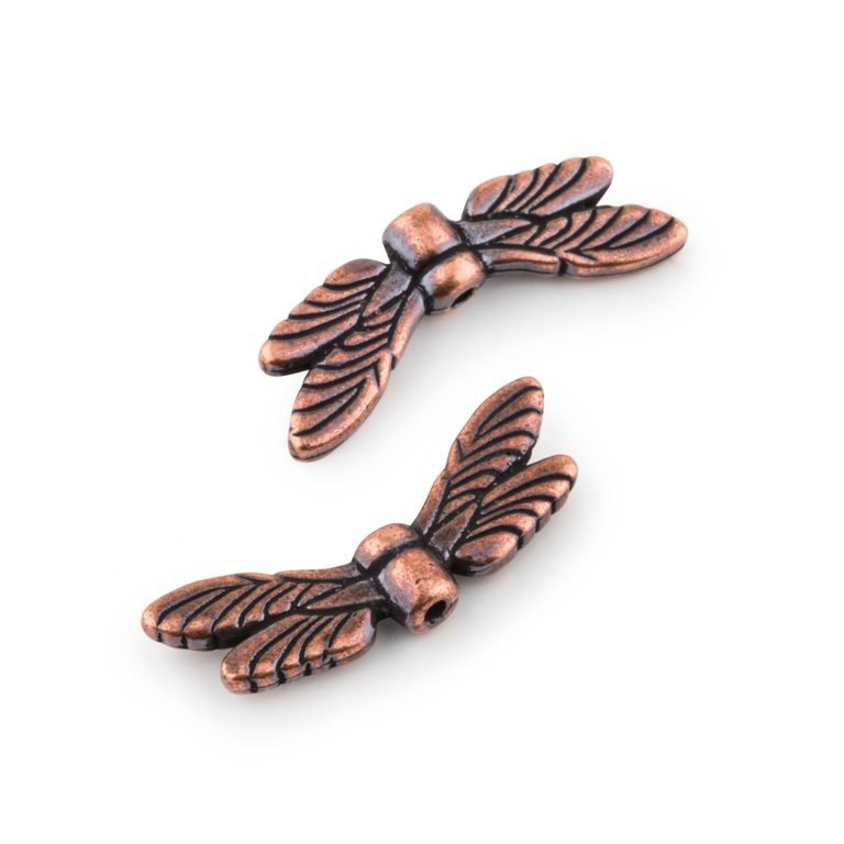 TierraCast bead Dragonfly Wings antique copper