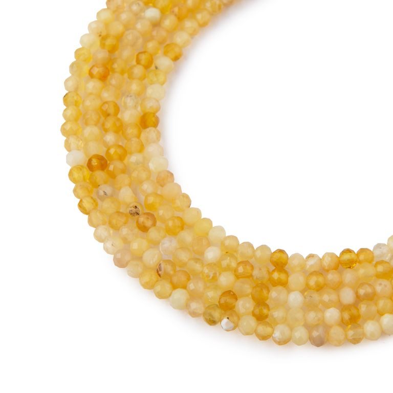 Yellow Opal AA faceted beads 3mm