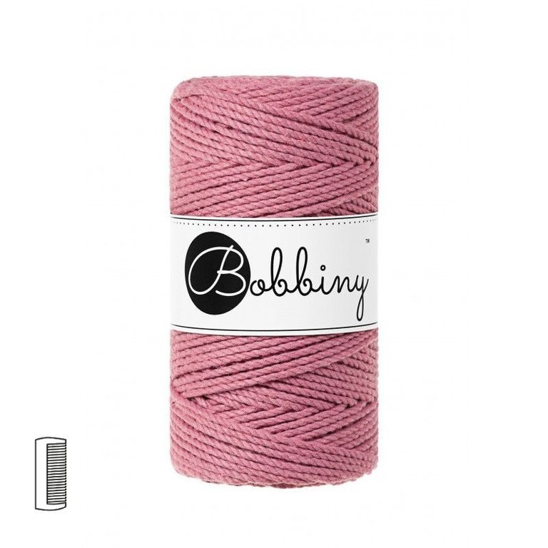 Bobbiny Fir textil Macramé Regular 3PLY 3mm Blossom