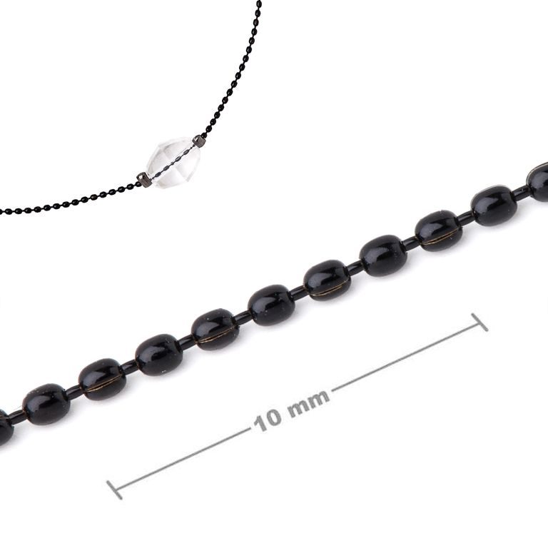 Unfinished ball chain for crimping anthracite