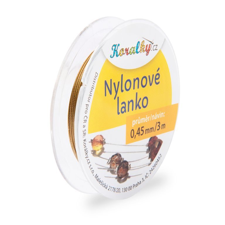 Nylonové lanko 0,45 mm/3m zlaté č. 3