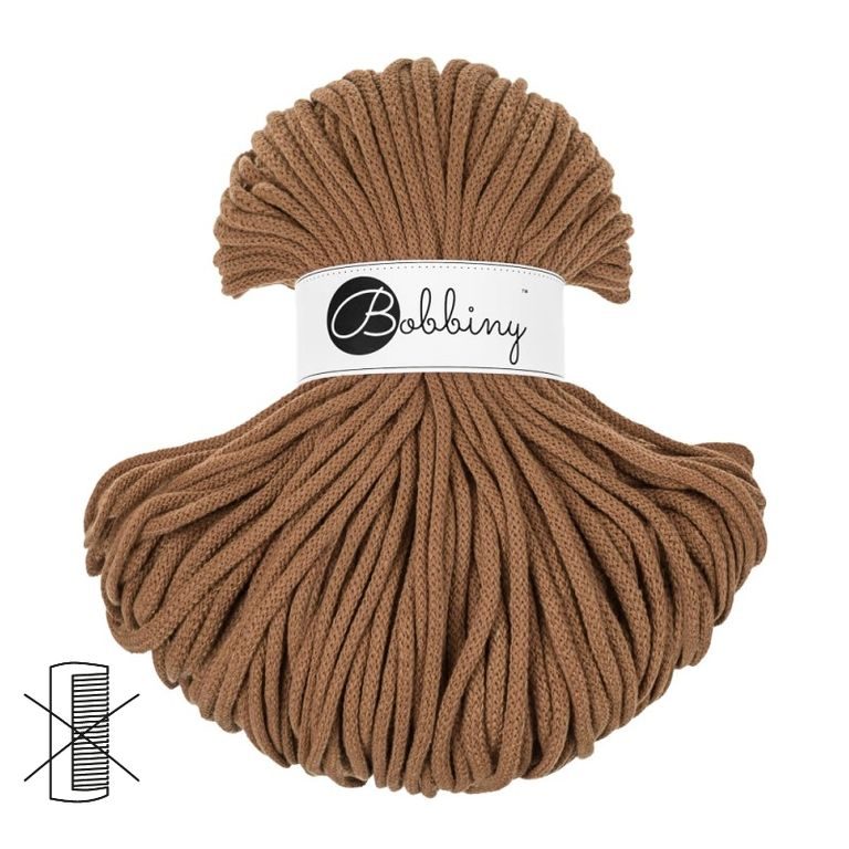 Bobbiny Macramé šňůra Premium 5mm Caramel