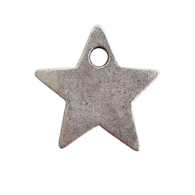 Nunn Design pendant five-pointed star 13,5x13,5mm silver-plated