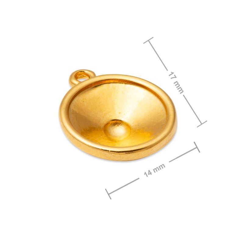 Manumi pendant with a setting for SWAROVSKI 1122 12mm gold-plated