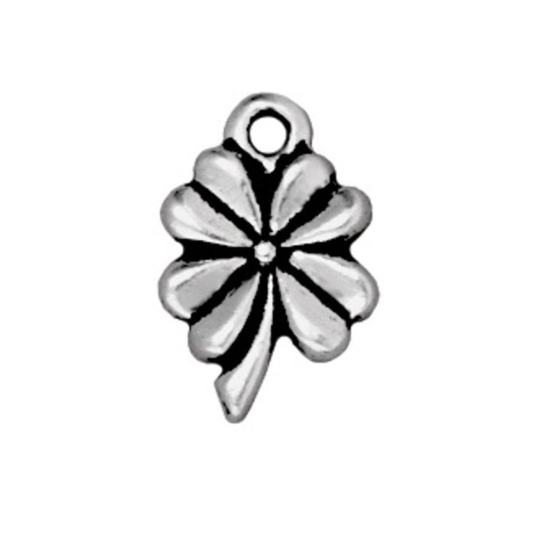 TierraCast pendant Four Leaf Clover antique silver